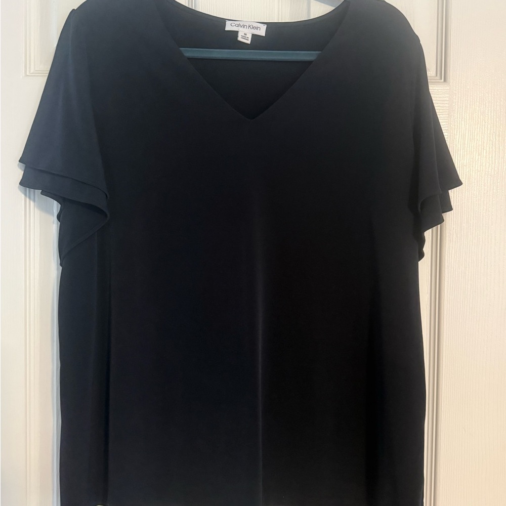 Calvin Klein Women's Elegant Navy Blouse